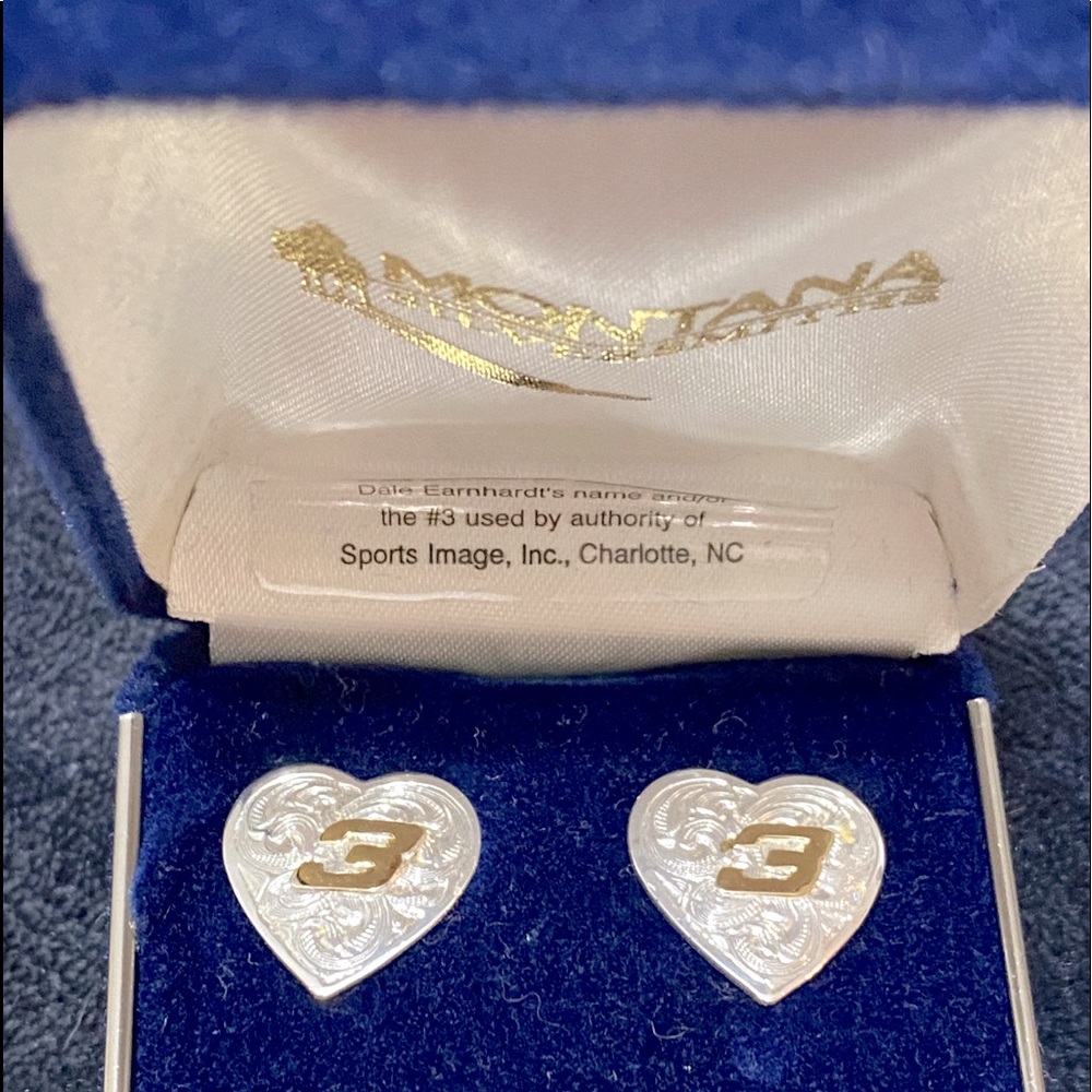 Dale Earnhardt Montana Silversmith’s earrings.